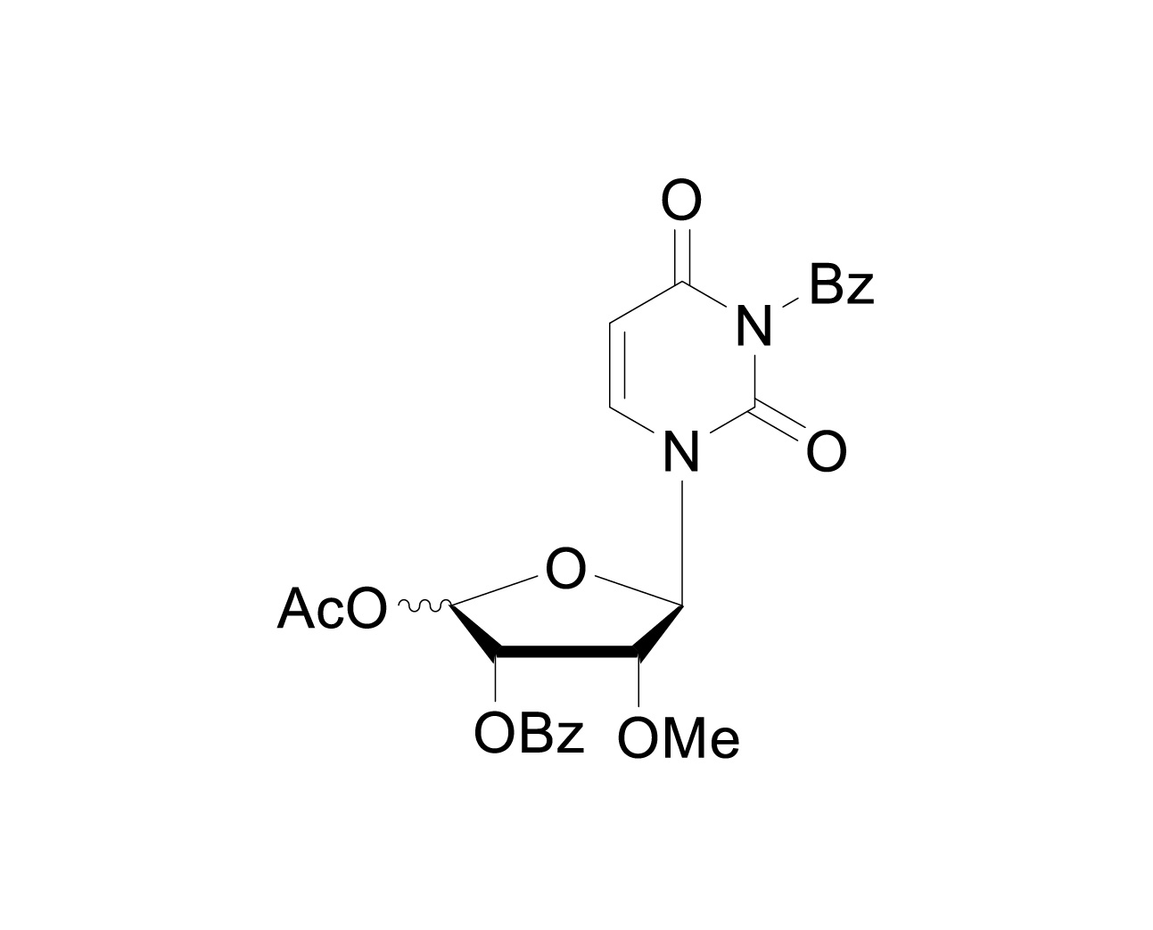 4'-O-Ac-3'-O-Bz-2'-O-Me-N3-Bz-U