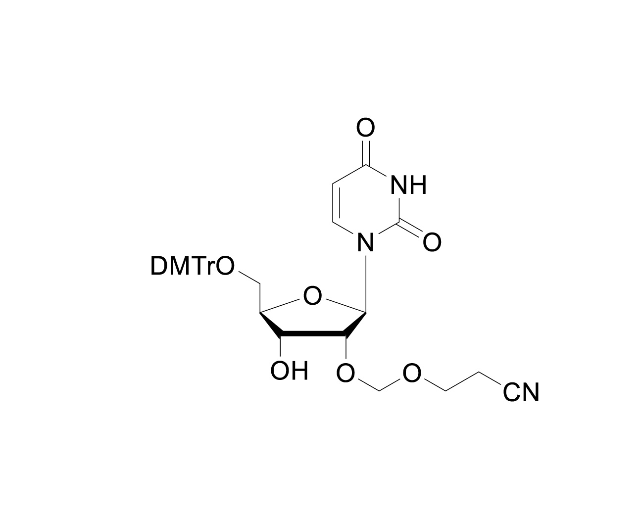 5'-O-DMTr-2'-O-(2-cyanoethoxymethyl)-rU