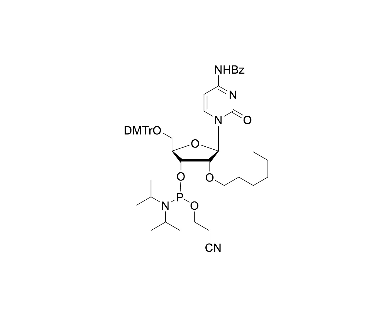 DMTr-2'-O-C6-rC(Bz)-3'-CE-Phosphoramidite