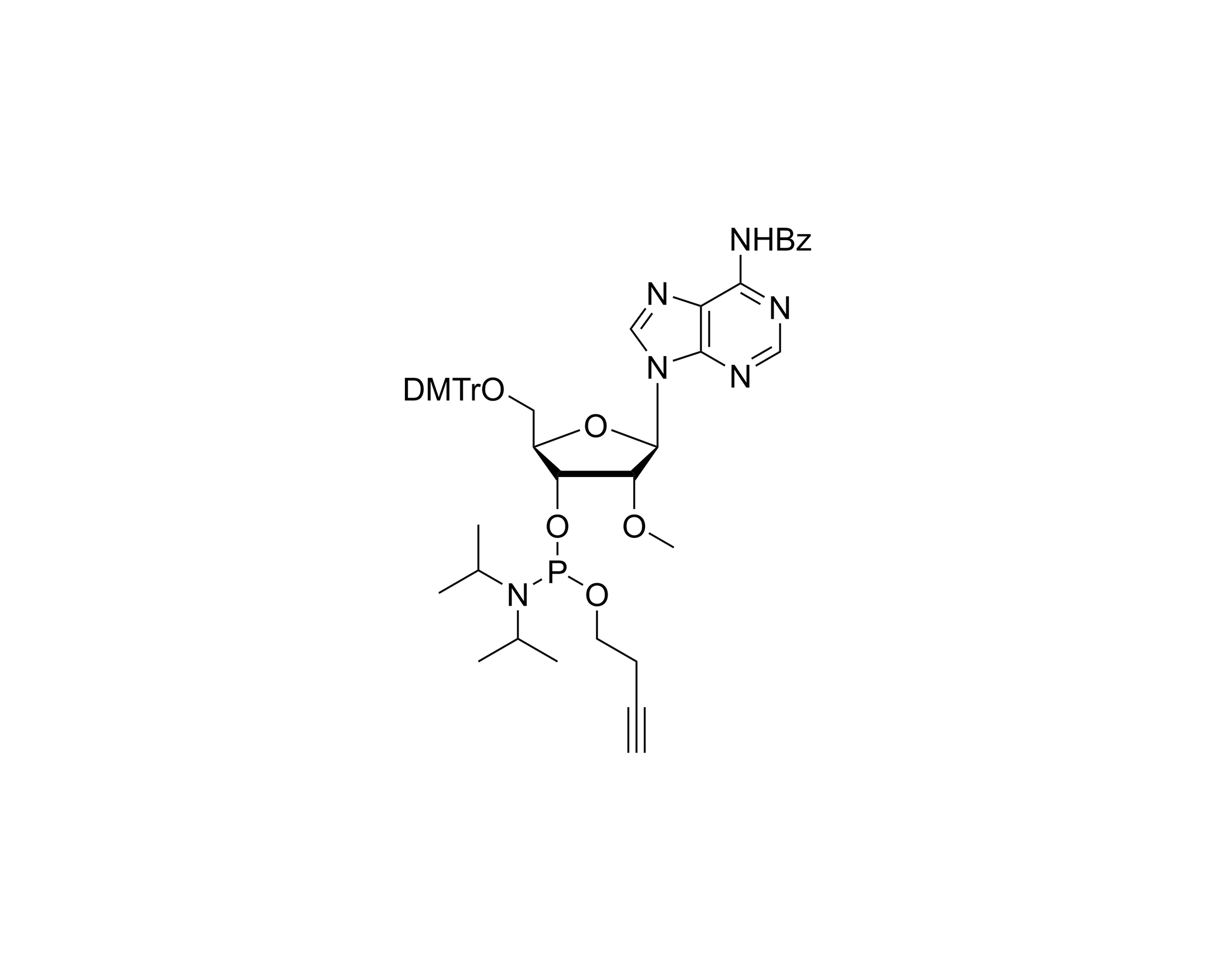 DMTr-2'-O-Me-rA(Bz)-3'-Obutyn-Phosphoramidite