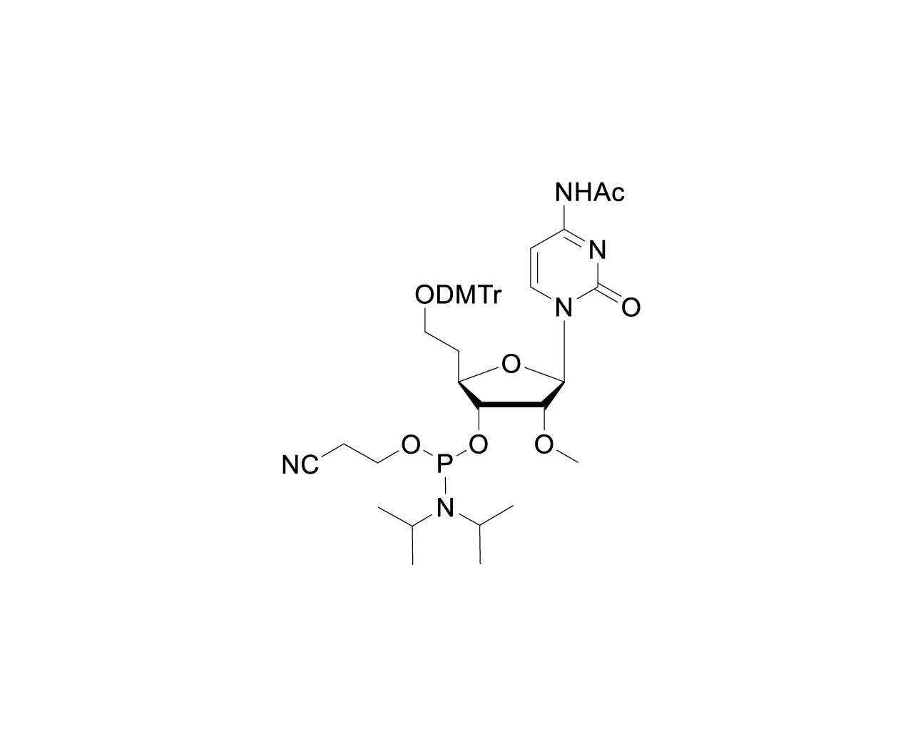 6'-O-DMTr-2'-O-Me-5'-Homo-C(Ac)-3'-CE-Phosphoramidite